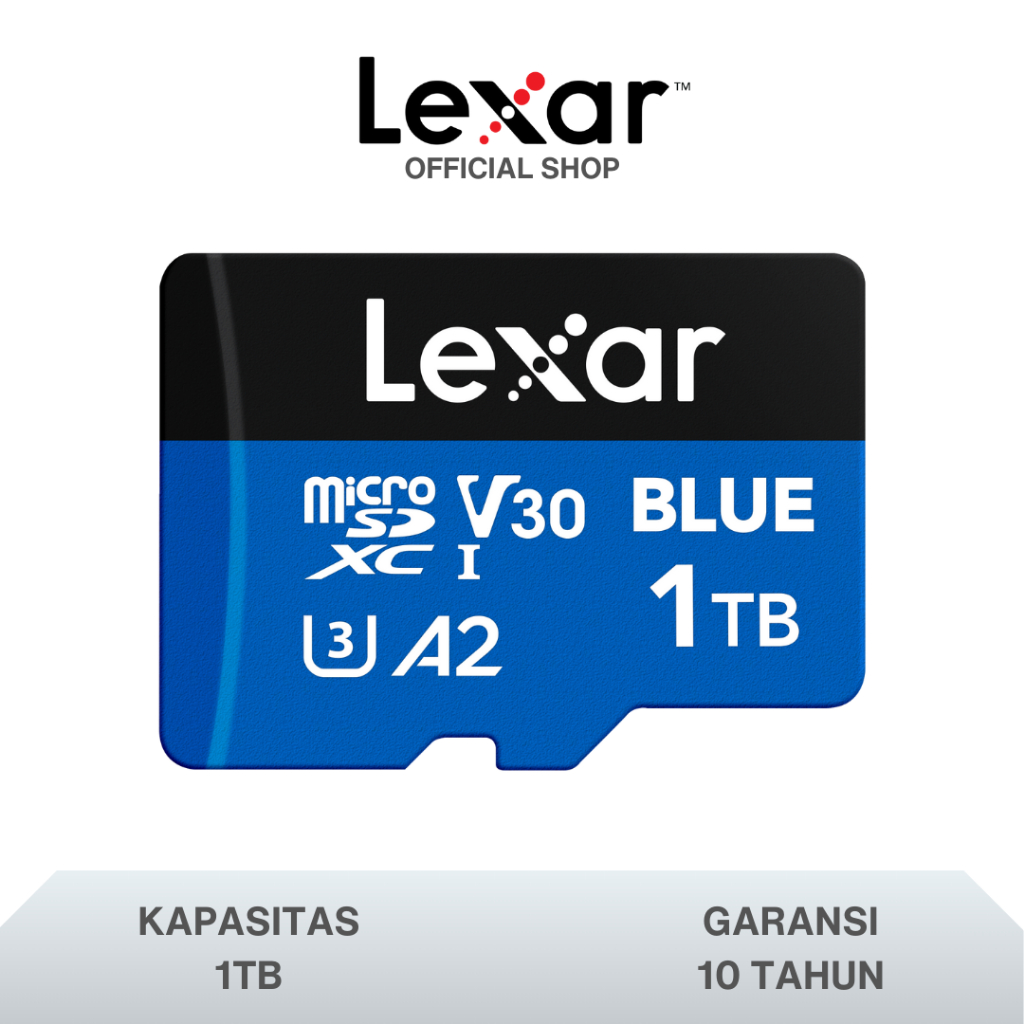 Jual Lexar Micro SDXC BLUE UHS-I Class 10 U3 Up to 160MB/s - 1TB ...