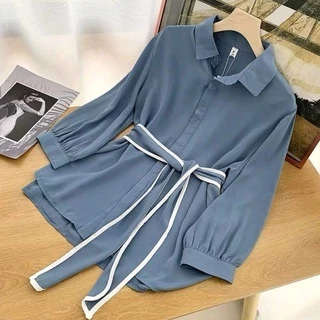Vallina Outfit Mika Shirt Blouse Plained Atasan Kemeja Wanita Korean Style Muslim Premium