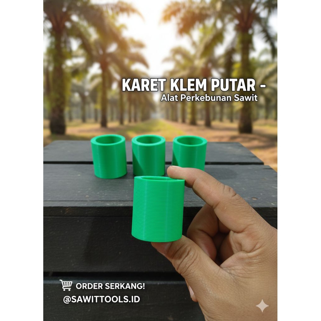 Karet untuk klem putar otomatis alat perkebunan sawit