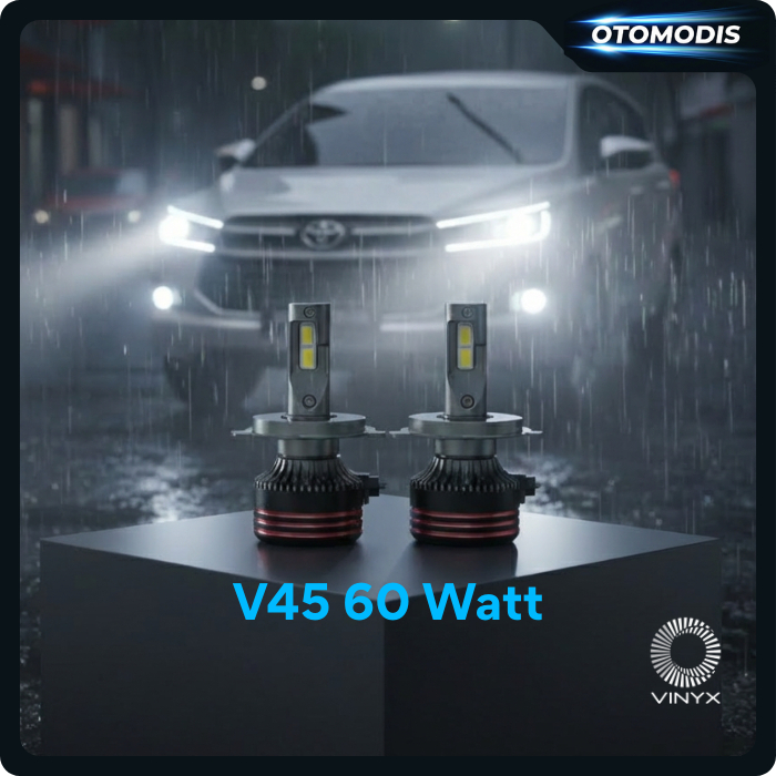 VINYX Bohlam Lampu LED Mobil 60W V45 H1 H3 H4 H7 H11 HB3 HB4 9005 9006 Headlight Utama Depan
