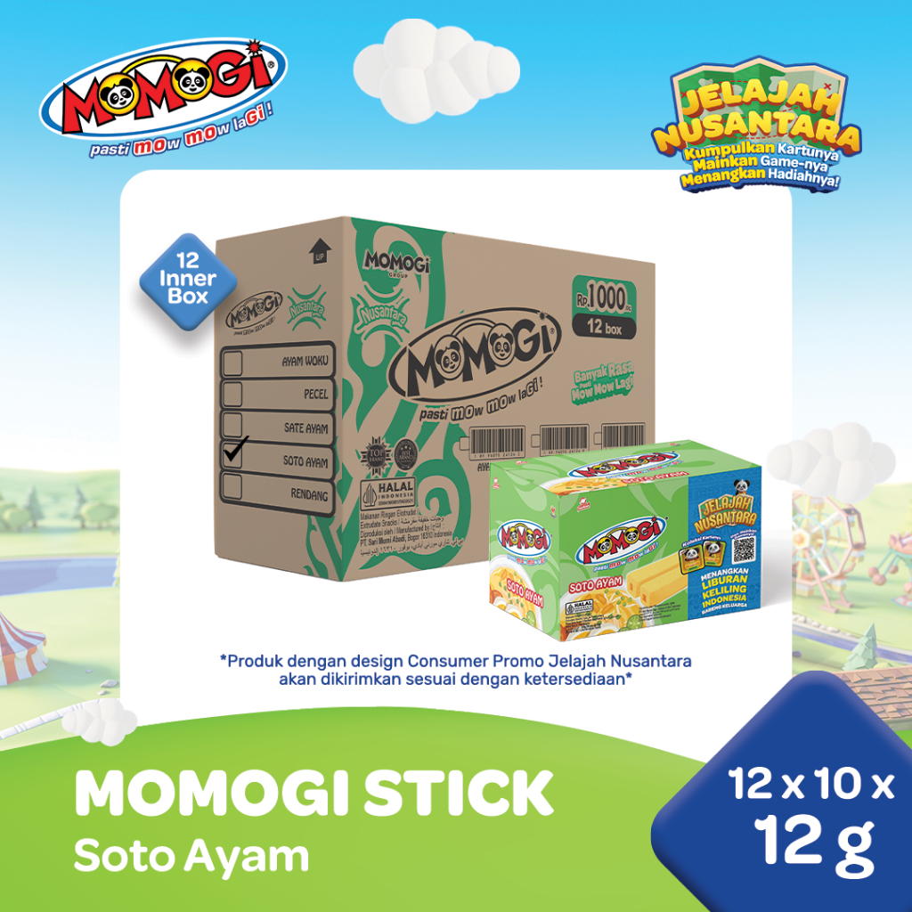 Jual Momogi Stick Soto Ayam 12gr (1 Karton @ 12 Box) | Shopee Indonesia