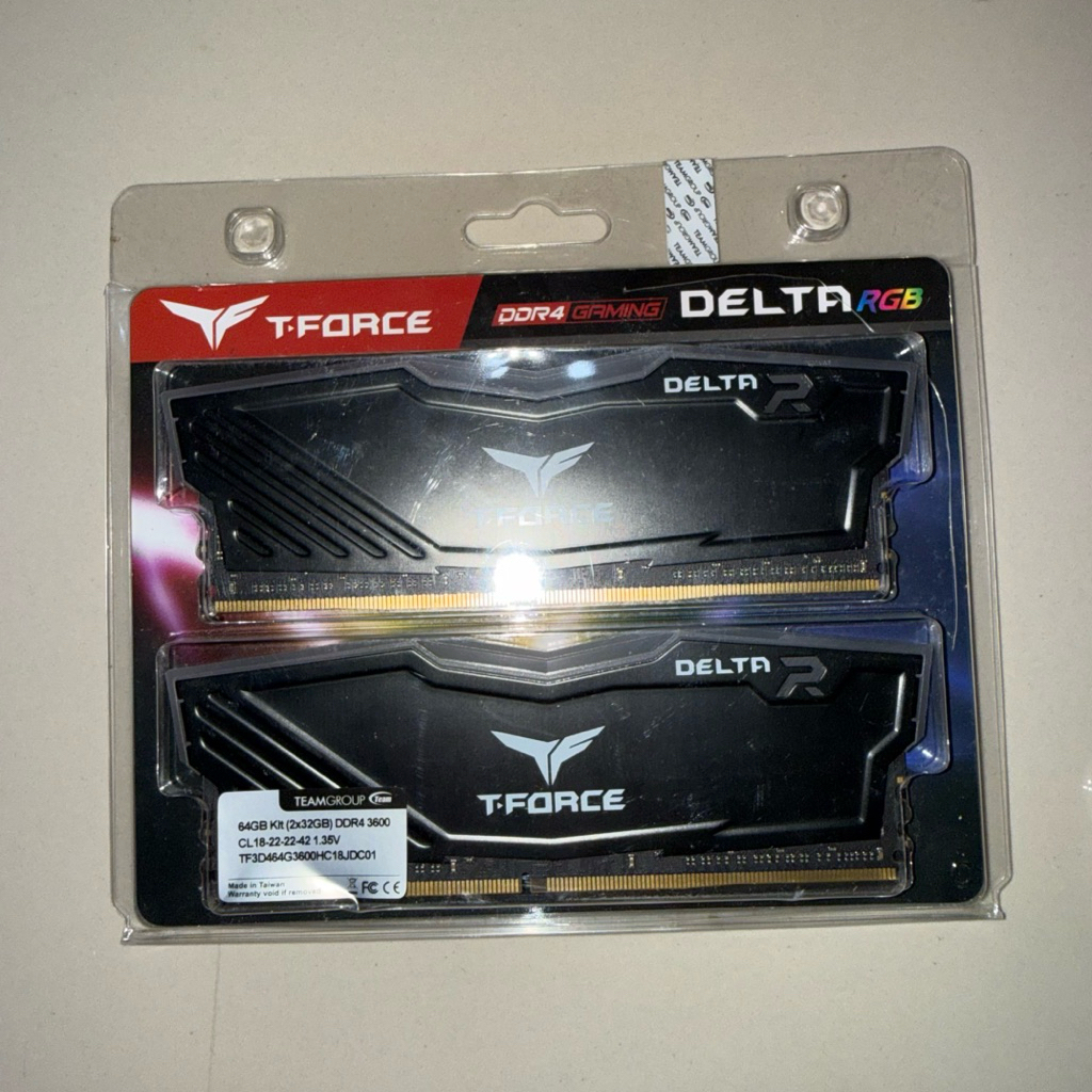 Jual Team T-Force Delta DDR4 2x32gb 3600mhz c18 Team T Force Delta RGB ...