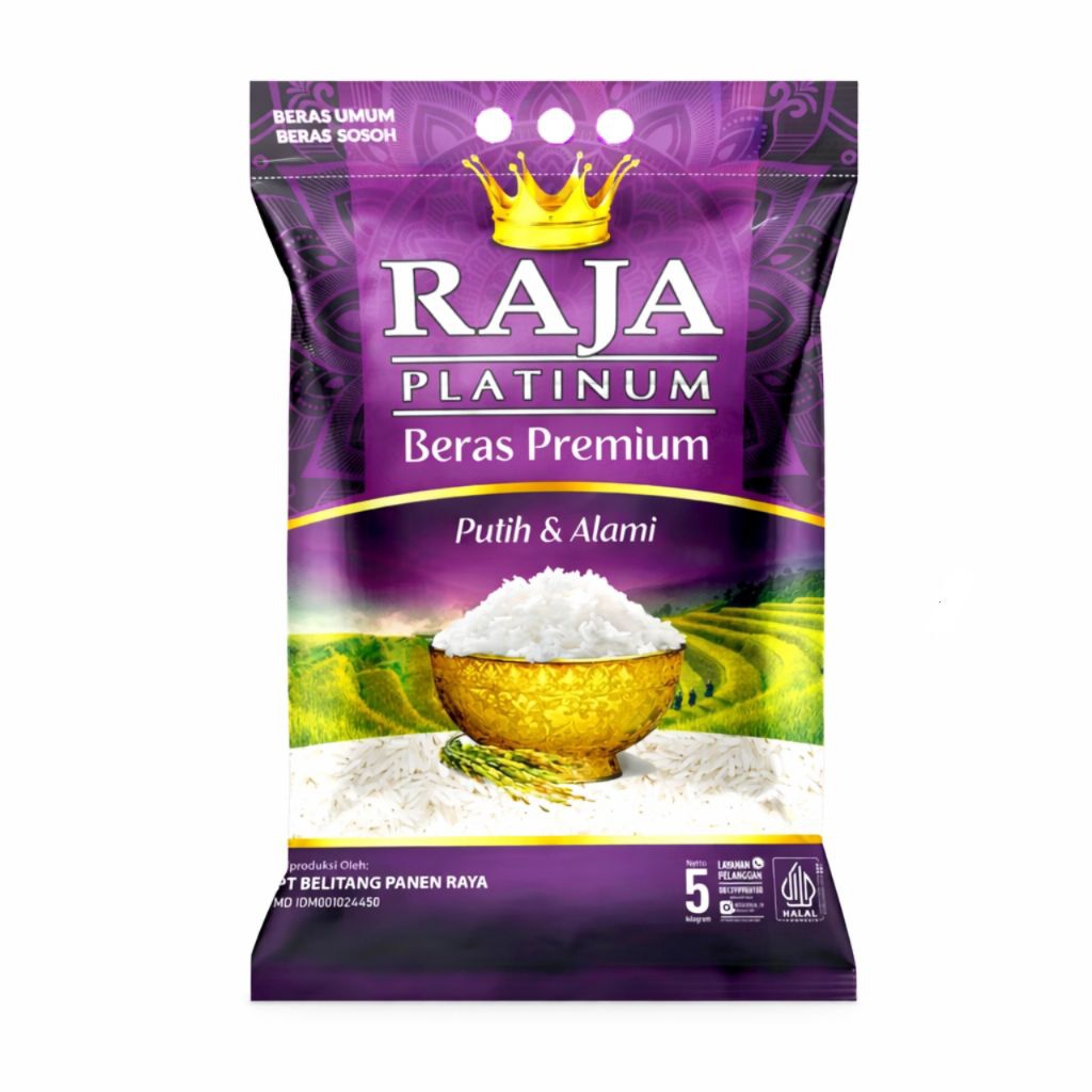Jual Beras Raja Platinum 5 Kg Premium Pulen Bersih | Shopee Indonesia
