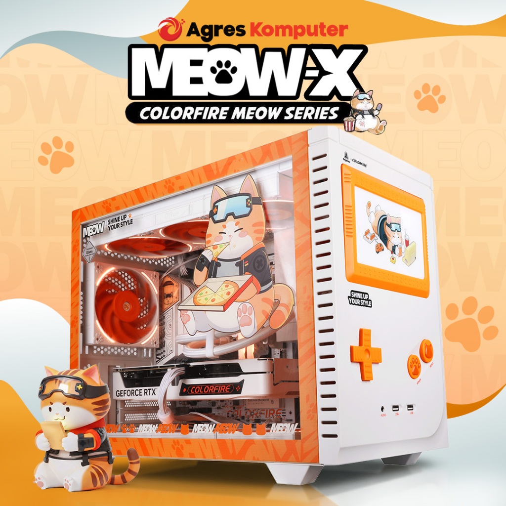 COLORFIRE MEOW X PC INTEL I5 13400F RTX 5060 8GB / 16GB 512GB RAKITAN GAMING PC THEME EDITION