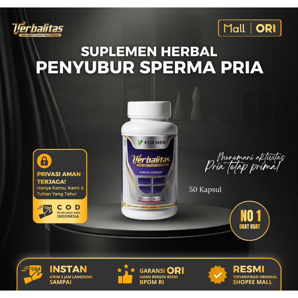 Jual VERBALITAS - PROMIL Obat Herbal Penyubur Pengental Pria Bpom 50 ...
