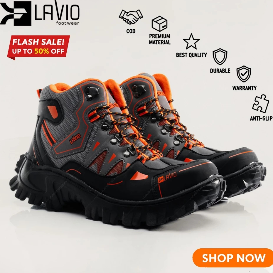 Jual Sepatu Pria Boots Safety High Kerja Proyek Gunung Hiking Touring ...