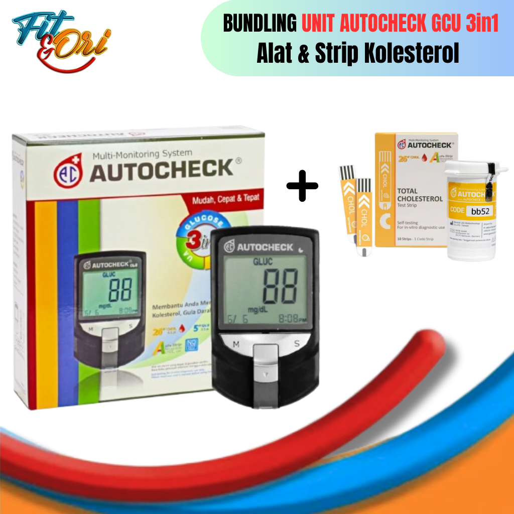 Jual BUNDLING | AUTOCHECK 3 In 1 + Strip Test | Alat Cek 3in1 + Strip ...