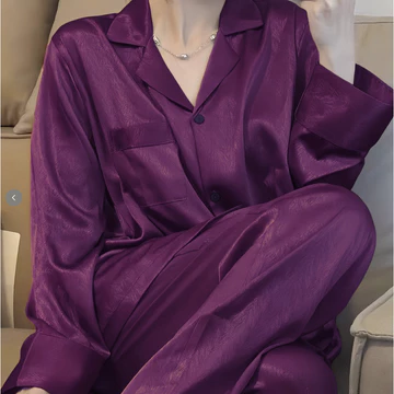 Sleepwear Wanita Piyama Satin Premium Lengan Panjang Pakaian Rumah Korea Style Kualitas Tinggi