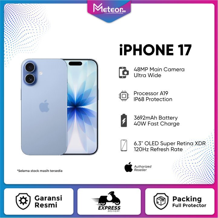 Iphone 17 (256 GB) (512 GB) - Garansi Resmi [Bisa Instant Area Malang]
