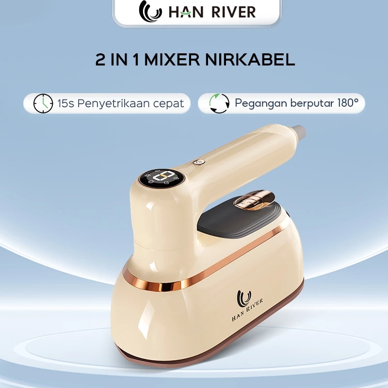 HAN RIVER 4in1 Setrika Uap Portable Setrika Traveling Mini 1200W Detik Cepat Panas