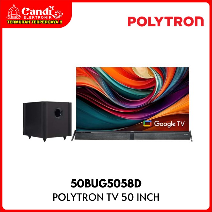 POLYTRON 4K UHD Smart Cinemax Google TV 50 Inch Soundbar 50BUG5058D
