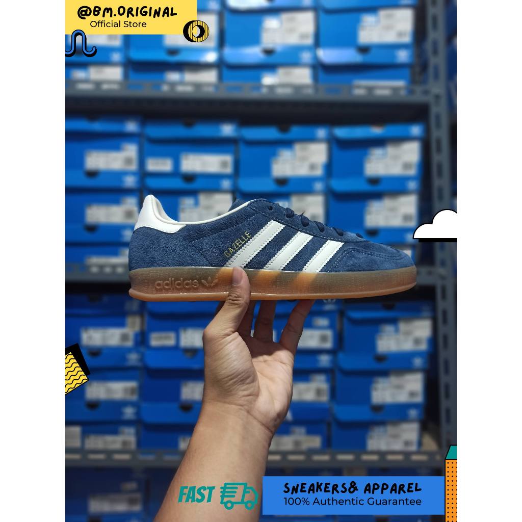 adidas gazelle silver green womens Adidas Gzelle Indoor Night Indigo/Off White/Gold Metallic I Momentum