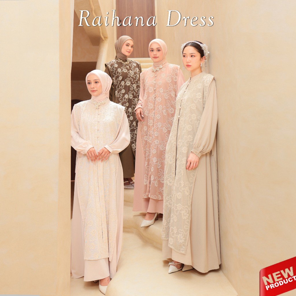 Jual NUNA Raihana Outer Dress | Setelan Baju Wanita Katun Bordir Raya ...