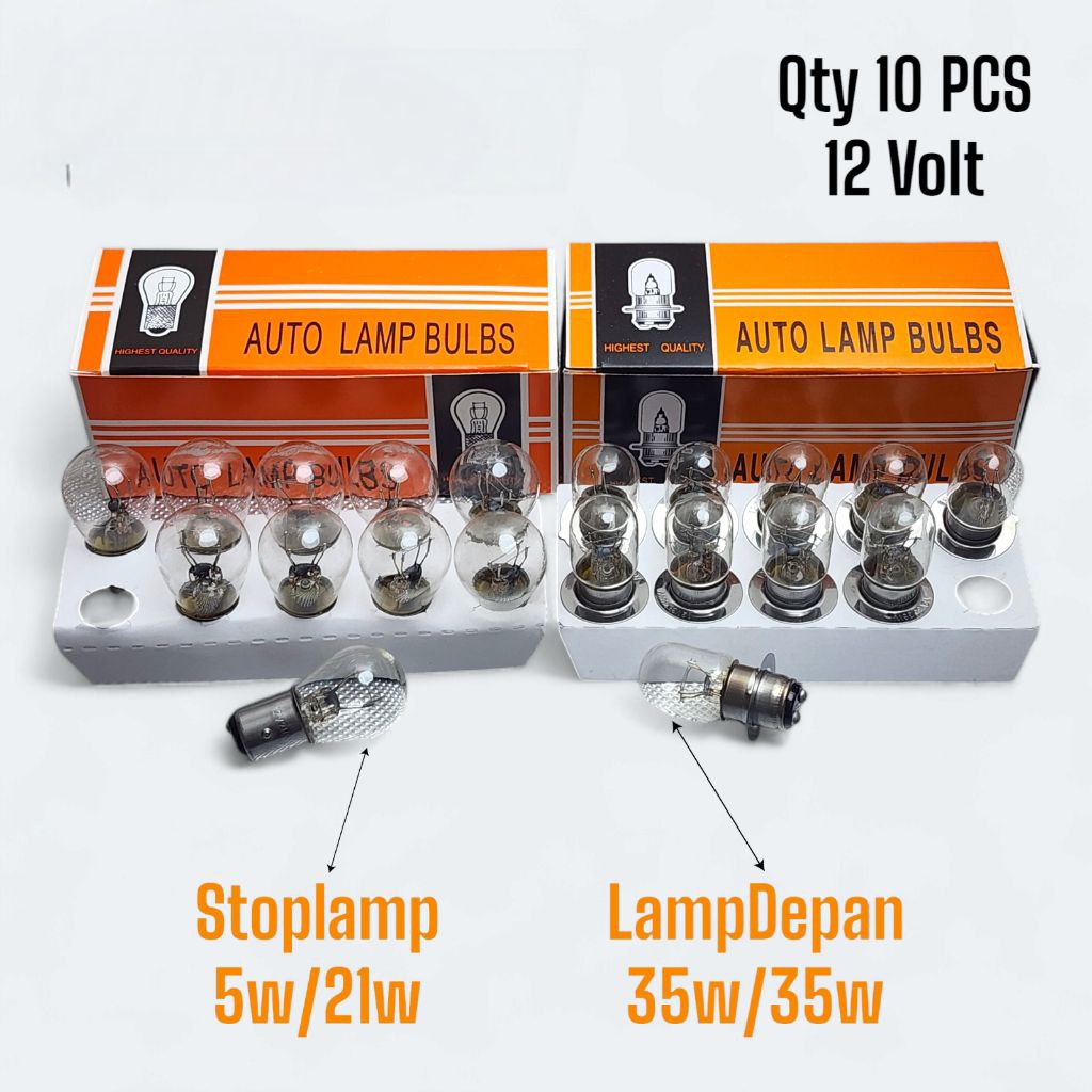 Jual Dop Stop Bohlam Lampu Belakang Rem Motor AUTO LAMP BULBS Isi 10 ...