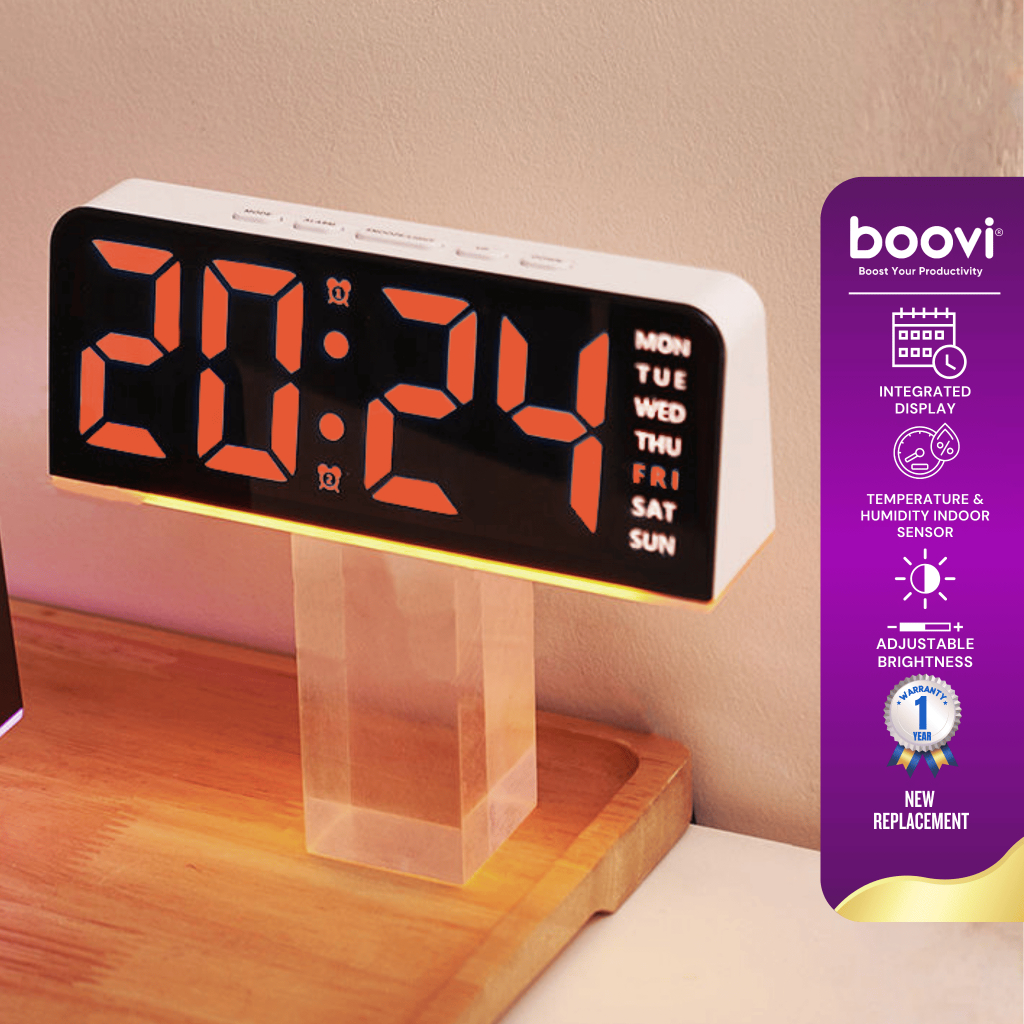 Jual Boovi JD004 Jam Digital Meja LED Display Alarm Clock Tampilan ...