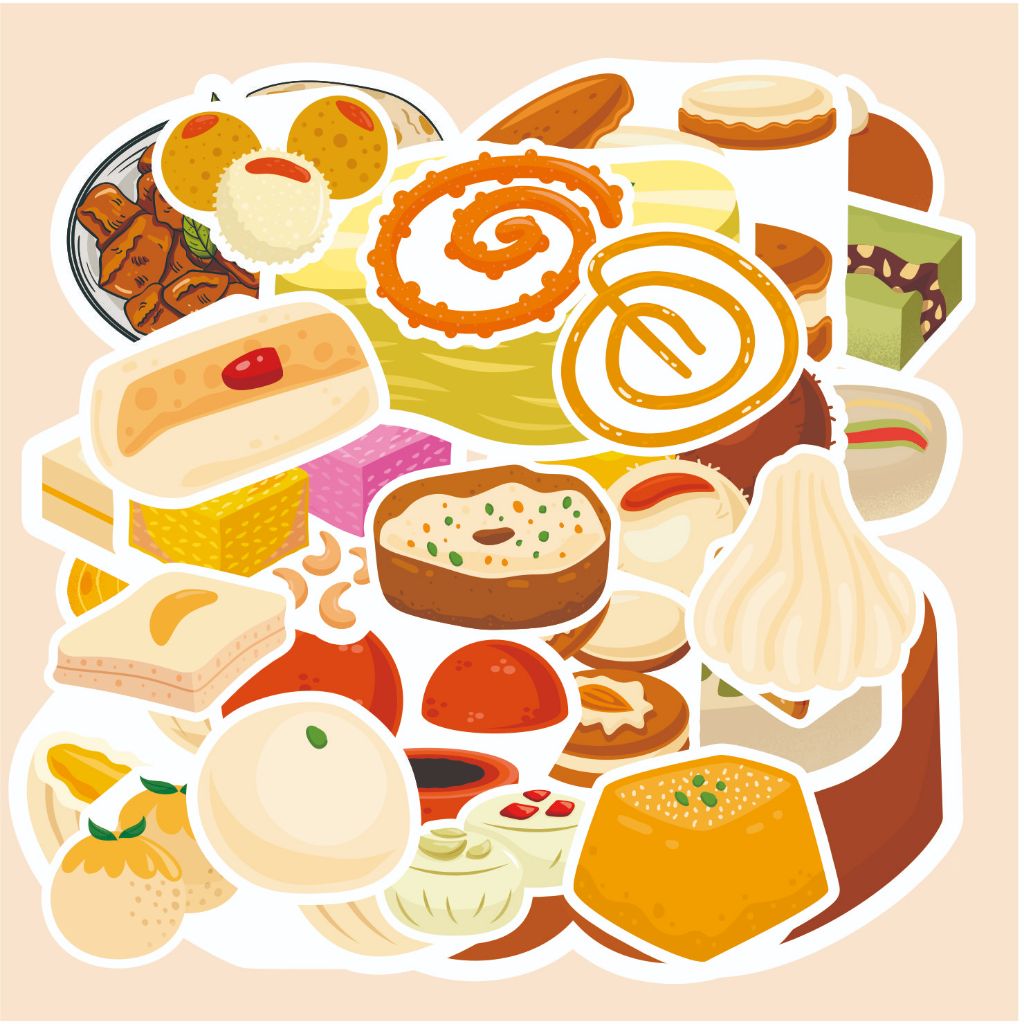 Jual ( 50 pcs ) INDIAN FOOD -CUTE/random stiker/makanan/lucu/label ...
