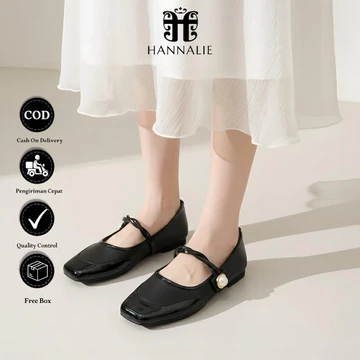 Sepatu Kerja Wanita Flatshoes Casual Semi Kepang Formal Daily