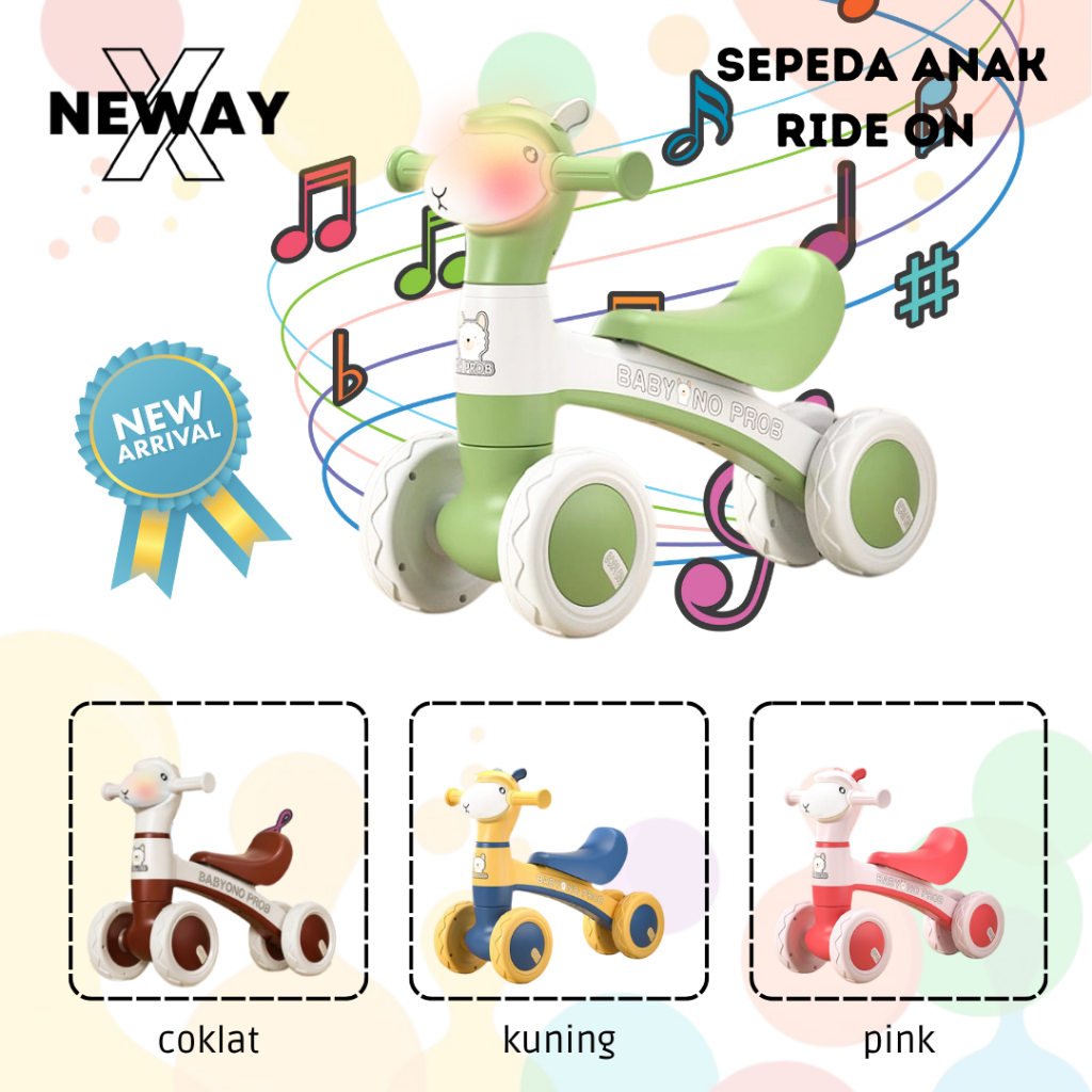 Jual NewayX Sepeda Anak Ride On Mainan Keseimbangan Dorong Balance Bike ...