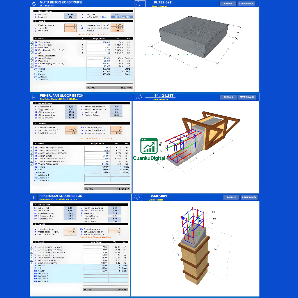Jual Software RAB Excel AutoRAB PRO v3.0.1 Lengkap RAB & Kurva S ...