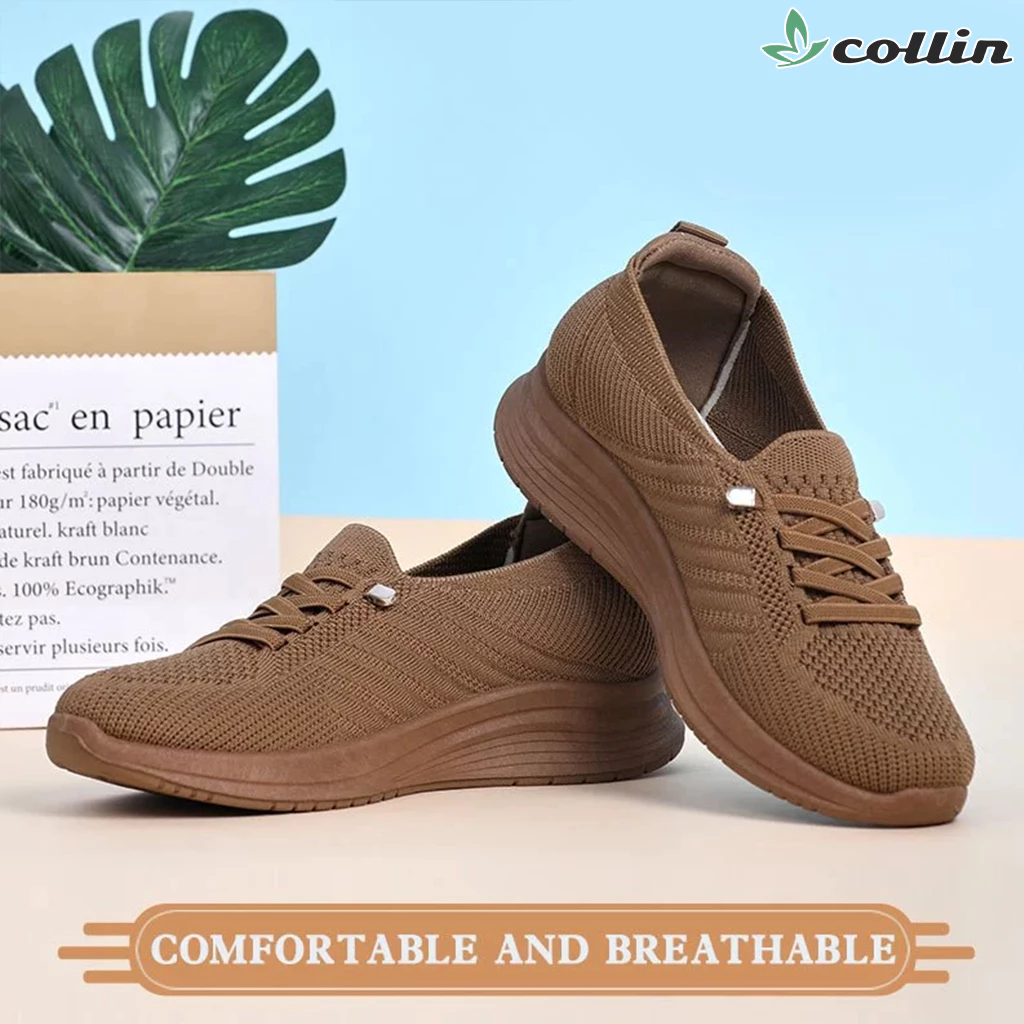 Collin Sepatu Slip On Rajut Unisex Nyaman Trendy