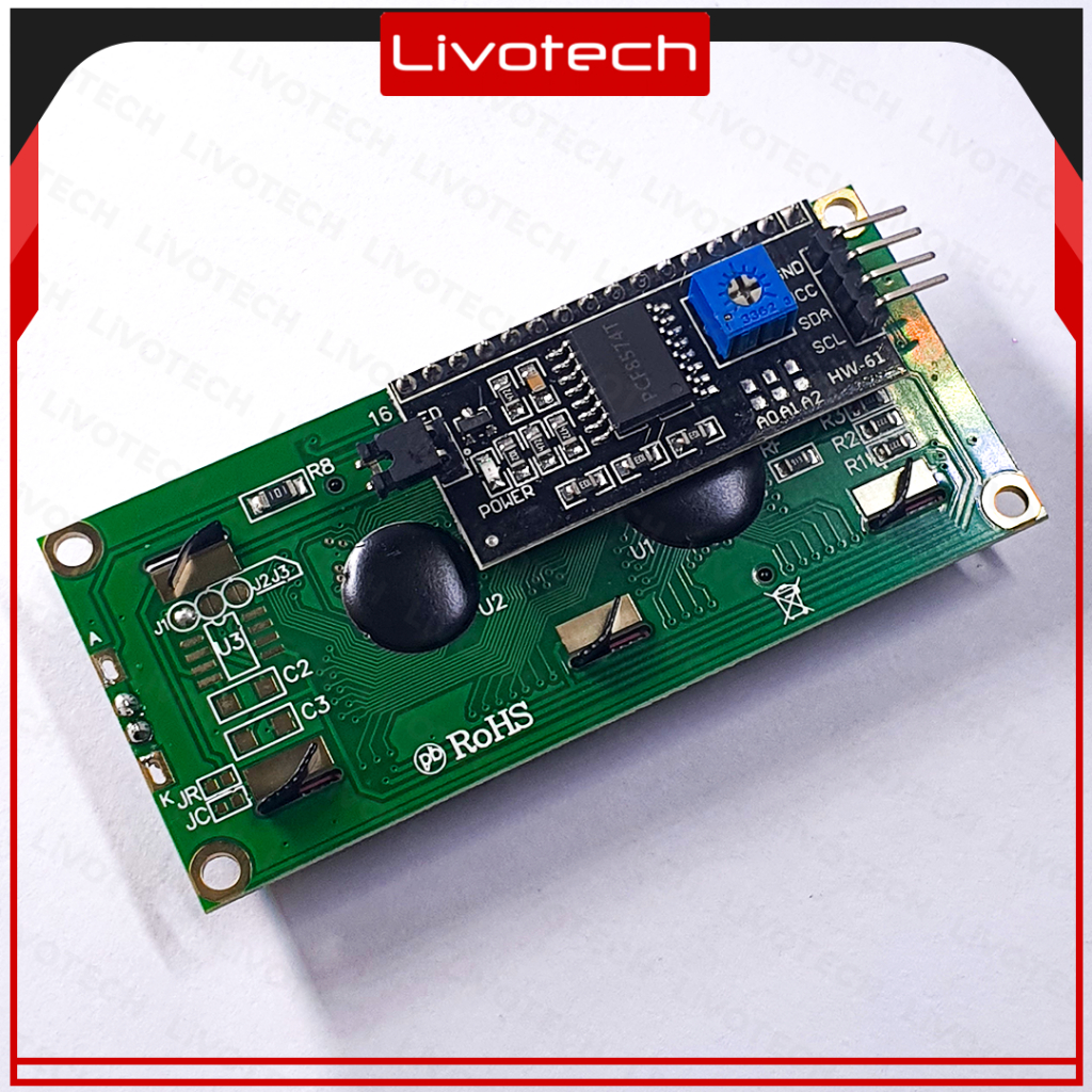 Jual LIVO LCD Display Blue 16x2 I2C Character 1602 Background Layar ...