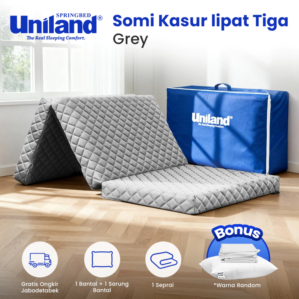 Uniland Somni Kasur Lipat Tiga 90x180 - Busa / Gulung / Lantai / Piknik - foto 1