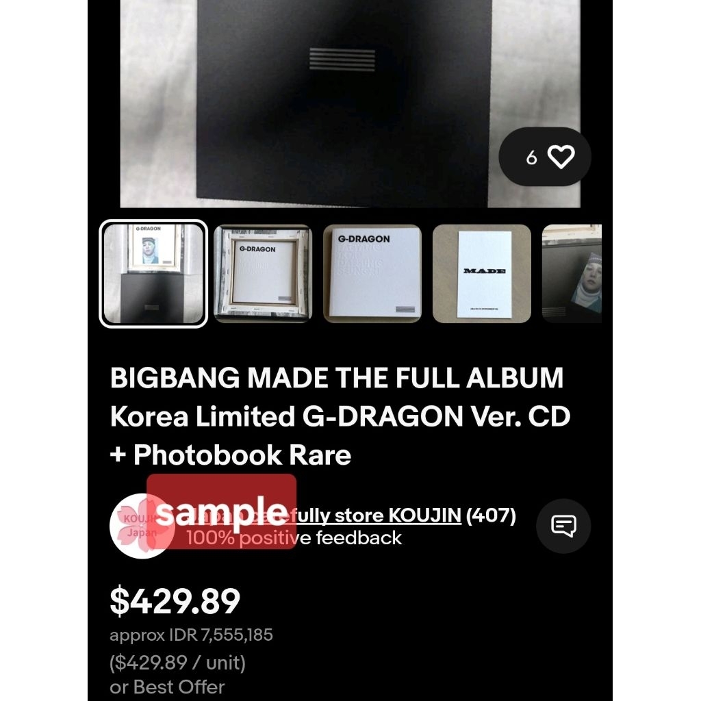 Jual bigbang MADE FULL ALBUM G-dragon version limited first