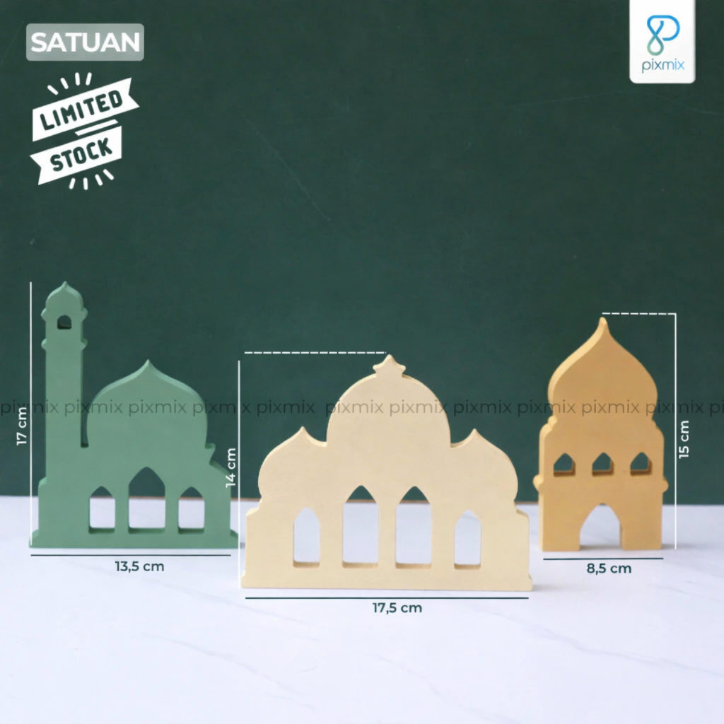 Dekorasi Ramadhan - Ornamen Masjid / Hiasan Lebaran / Idul Fitri / Middle East Pixmix