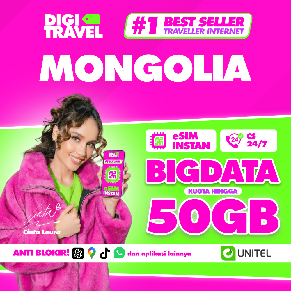 Jual eSIM Mongolia Provider Lokal Unitel Kuota Besar Data Internet ...