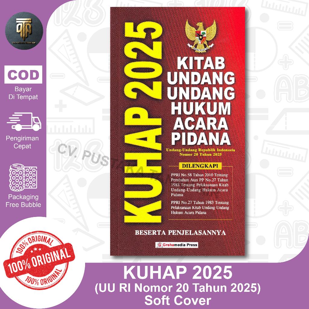 Jual KUHAP 2025 (UURI No. 20 Tahun 2025) Cetakan 2026 Lengkap berserta ...