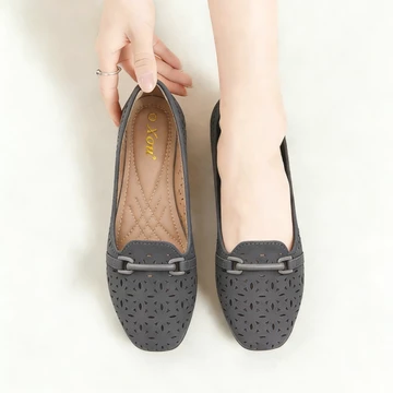 XOU Fashion Flatshoes Wanita Sepatu Flat Wanita Desain Berlubang Untuk Sepatu Wanita A 03