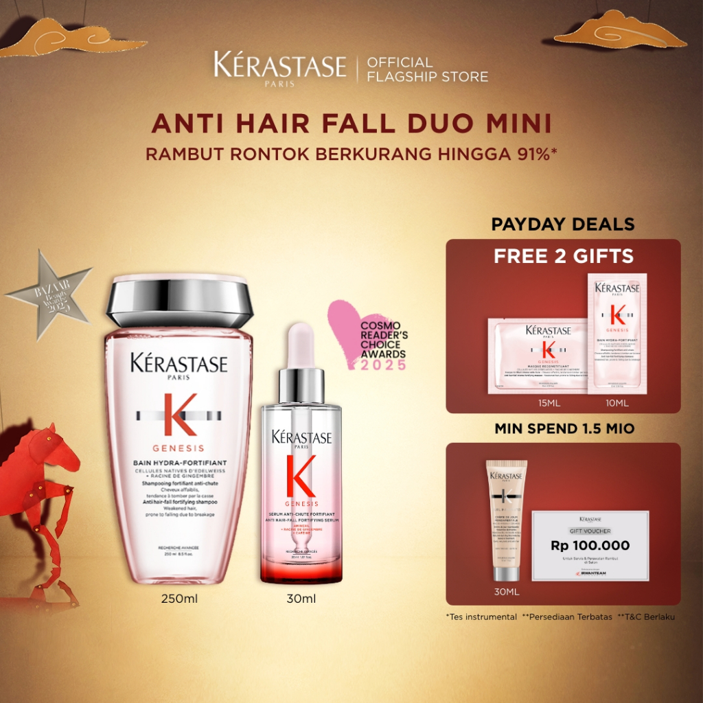 Jual Kerastase Anti Hair Fall Set Shampoo & Serum Rambut Rontok & Patah ...