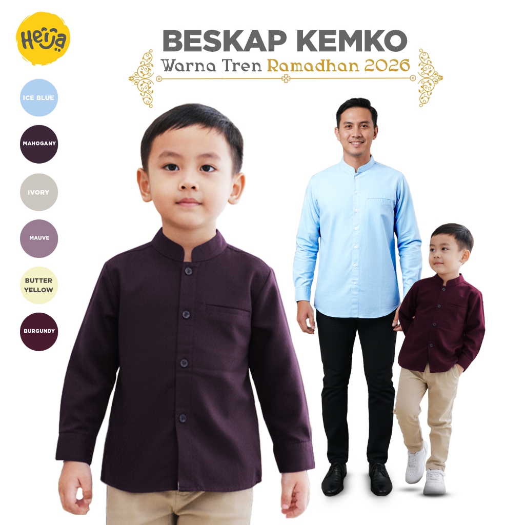 Jual HEIJA KIDS | BESKAP SHIRT - kemeja koko anak lengan panjang warna ...