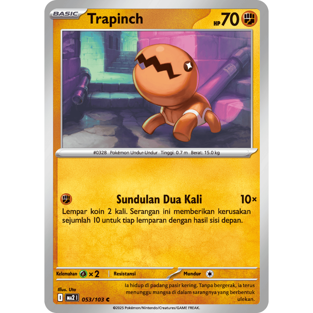 Jual Kartu Pokémon TCG Bahasa Indonesia KONDISI NM [276] Trapinch ...