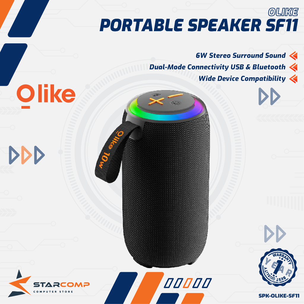 Jual Olike SF13 Wireless Portable Bluetooth Speaker 5.4 RGB Light ...