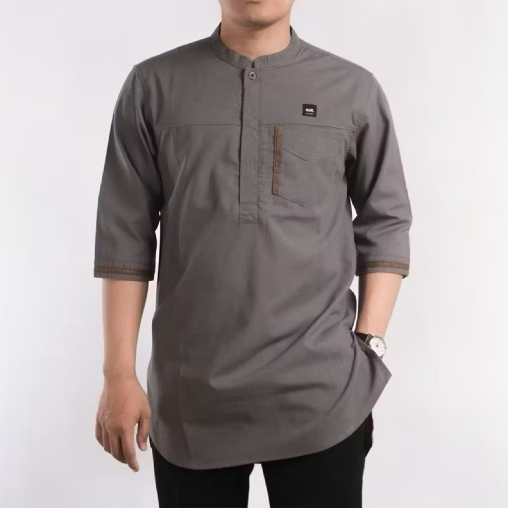 BAJU KOKO PRIA DEWASA KOKO LENGAN 3/4 KOKO MUSLIM MODEL TERBARU  M L XL XXL