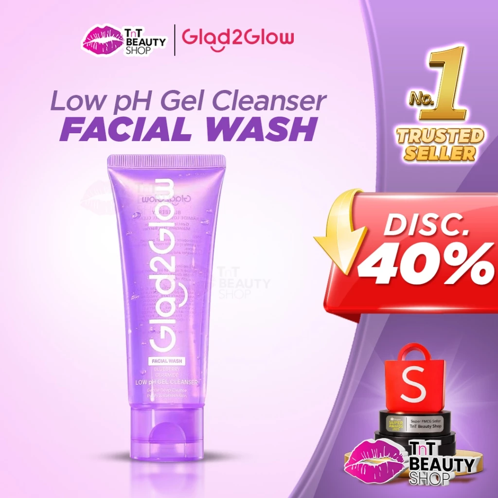 Glad2Glow Blueberry Ceramide Cleanser Acne Prone