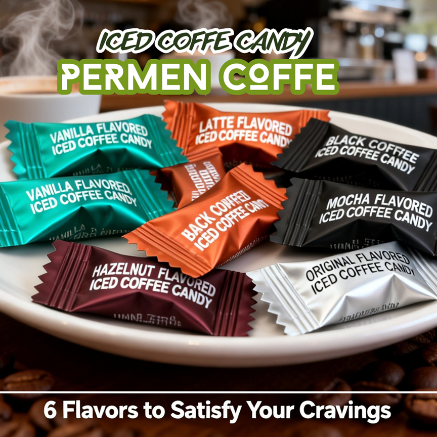 Jual Permen Coffee Iced Coffee Dengan 6 Varian Rasa Black Coffee ...