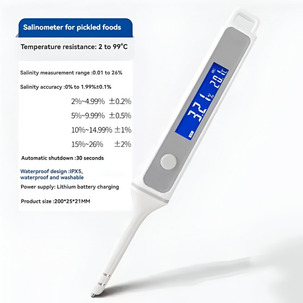 Jual Digital Salinity Meter 0.01-26% Salinometer Food Cooking Pen Meter ...