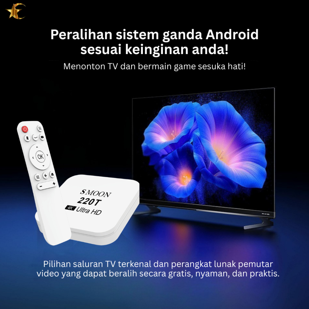 Jual SMOON 220T Android TV Box - Set Top Box - Kotak Set Top - Android ...
