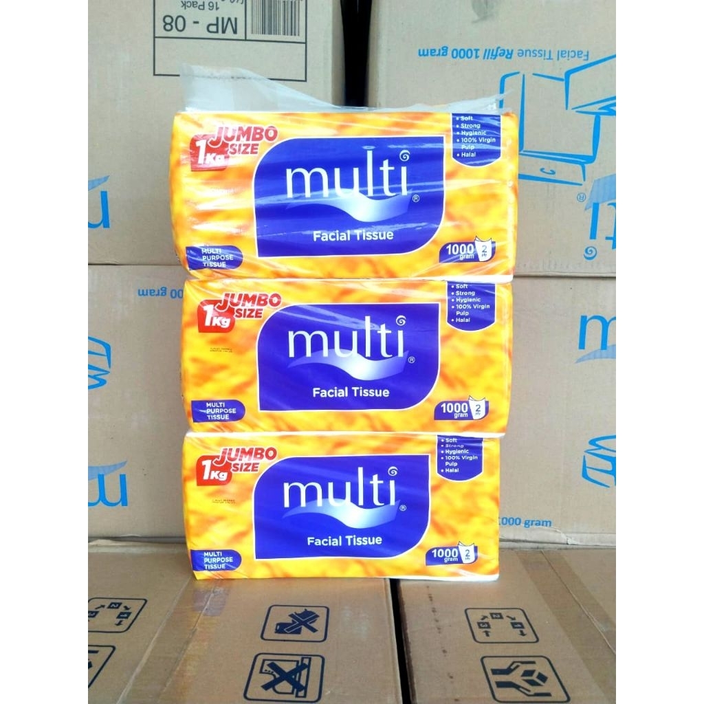 Jual 3 PACK Tissue Tisu Multi 1000 Gram / 1 Kg 2ply Facial Wajah Jumbo ...