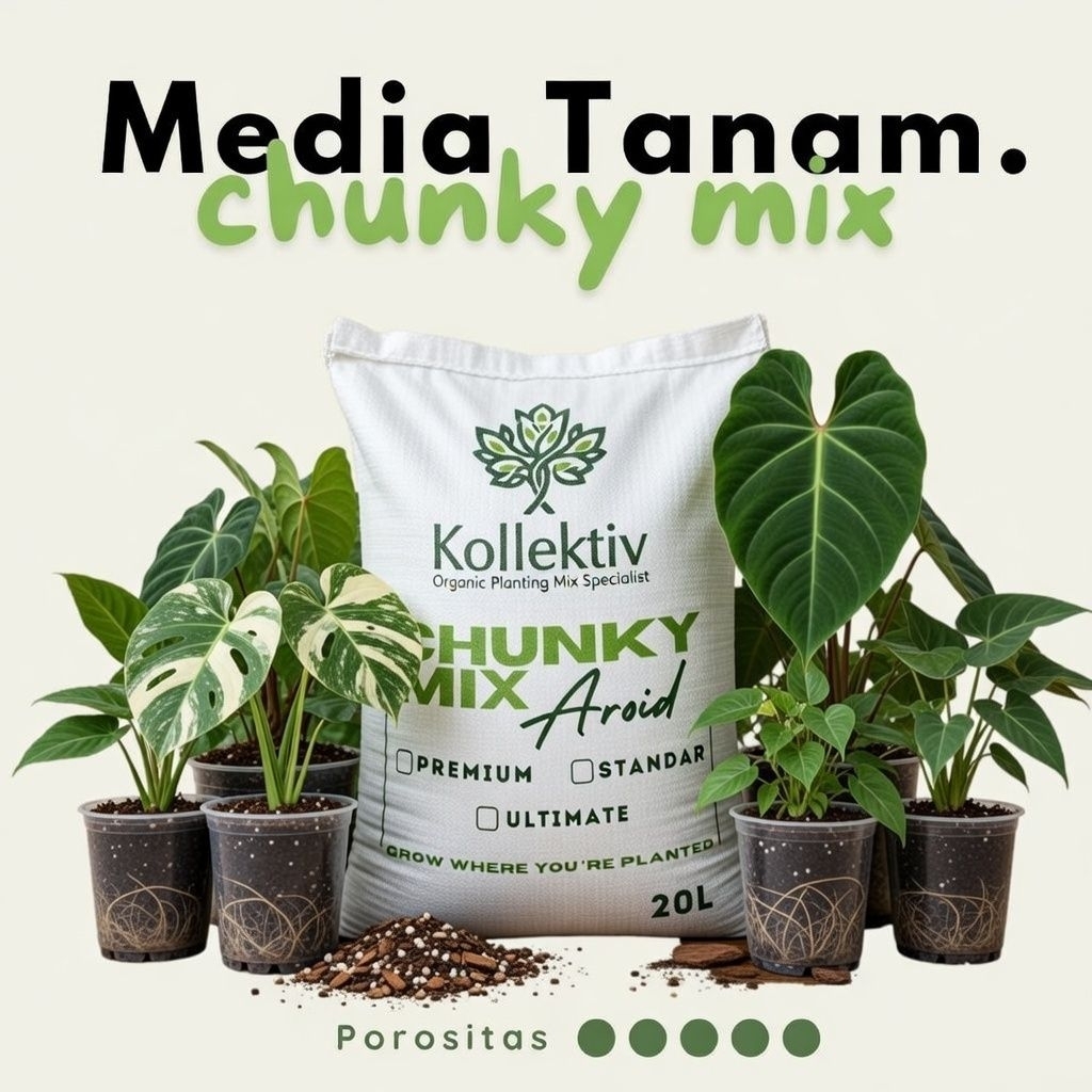 Media Tanam Chunky Mix Aroid / Anthurium /Aglonema