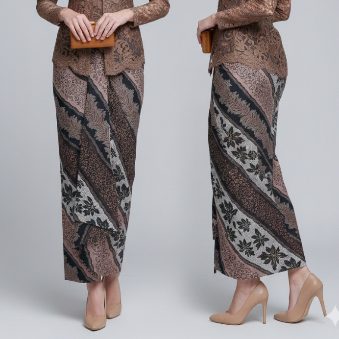 Jual Rok Batik Instan Rumbai Pario Elegan Dengan Motif Asoka Choco Dan ...