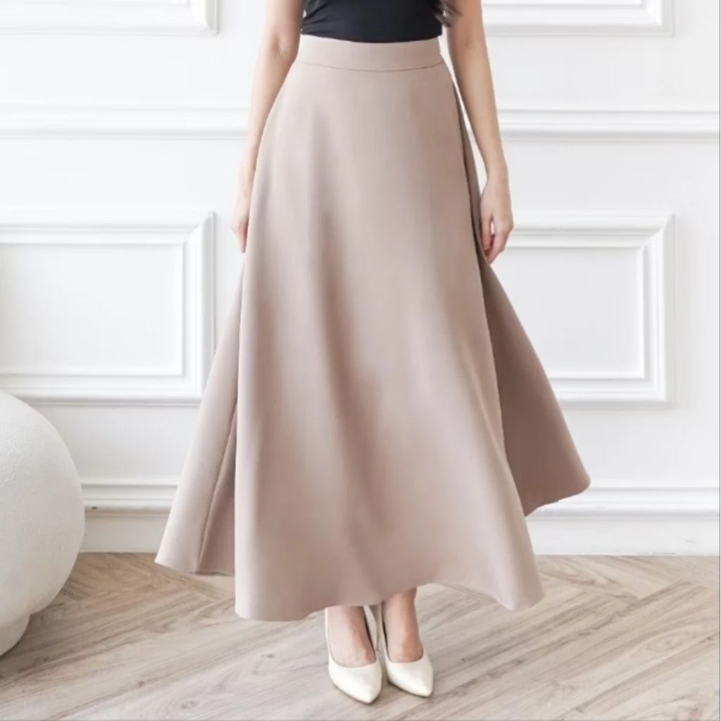FASS-FUJI Maxi Maxi Skirt Rok Wanita Korean Style