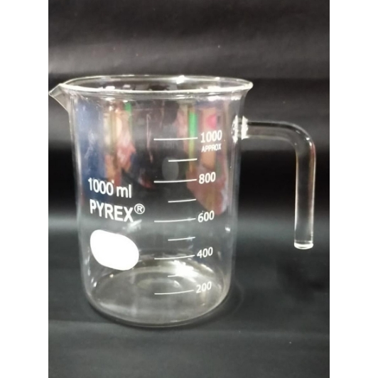 Jual Beaker 1000 ml pyrex with handle | Shopee Indonesia