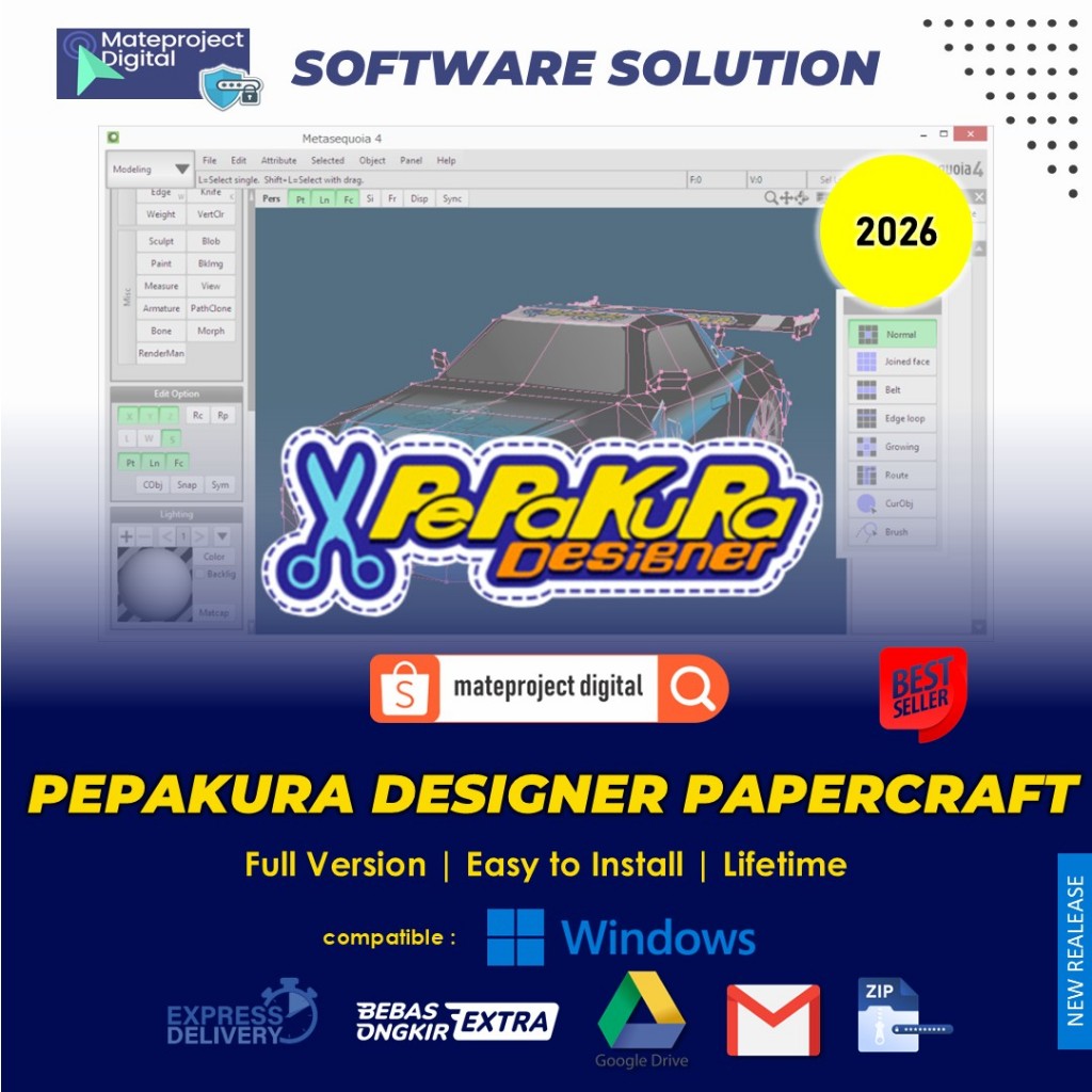 Jual Pepakura Designer 6.3 Pro Lifetime + DXF Exporter (for Silhouette ...