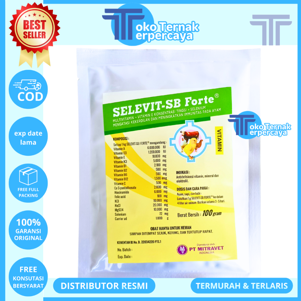 Jual SELEVIT SB FORTE 100 GRAM - Multivitamin & Vit E Selenium ...