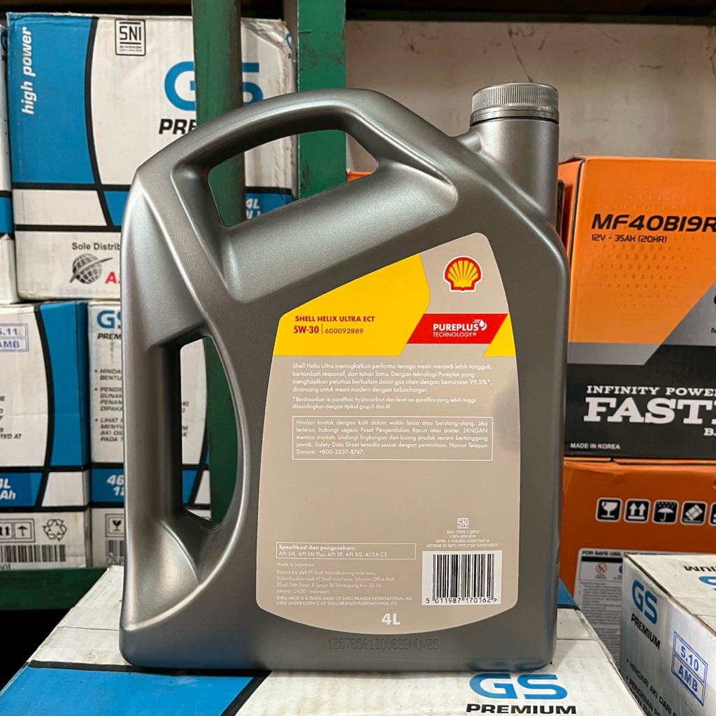 Jual Oli Shell Helix Ultra SQ ECT 5W-30 Full Synthetic | 4 Liter (Untuk ...