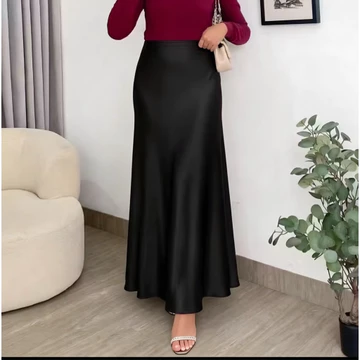 Milea Rok Satin Silk Premium Rok Duyung Satin Maxi Skirt