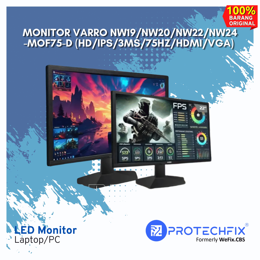 Jual Monitor Varro NW19/nw20/nw22/nw24 -MOF75-D (HD/IPS/3ms/75Hz/HDMI ...